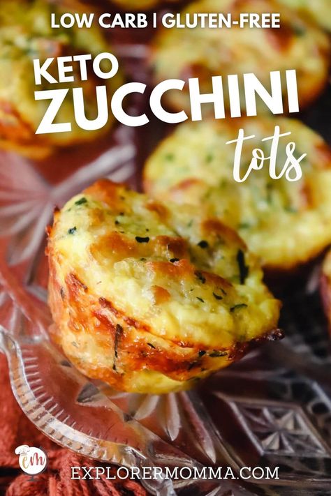 Make your tater tots keto-friendly with zucchini! These low carb bites are a delicious way to get your veggies in. You can air fry them up or bake them for an easy appetizer, snack, or side dish. They're so quick and easy you'll want to make this cheesy keto zucchini tots recipe often! Keto Shredded Zucchini Recipes, Zucchini Tots, Healthy Recipes Snacks, Keto Veggies, Zucchini Bites, Carb Sides, Baking Powder Uses, Keto Sides, Keto Appetizers