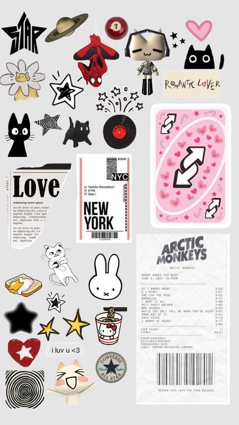 phone case collage printable🫶 #phonecase #phonecasecollage #aesthetic #grunge #artic monkeys #music Phone Case Collage Printable, Phone Case Collage, Phone Cover Stickers, Clear Phone Case Design, Y2k Stickers, Diy Phone Case Design, Zestaw Ikon, Arte Doodle, Desain Buklet