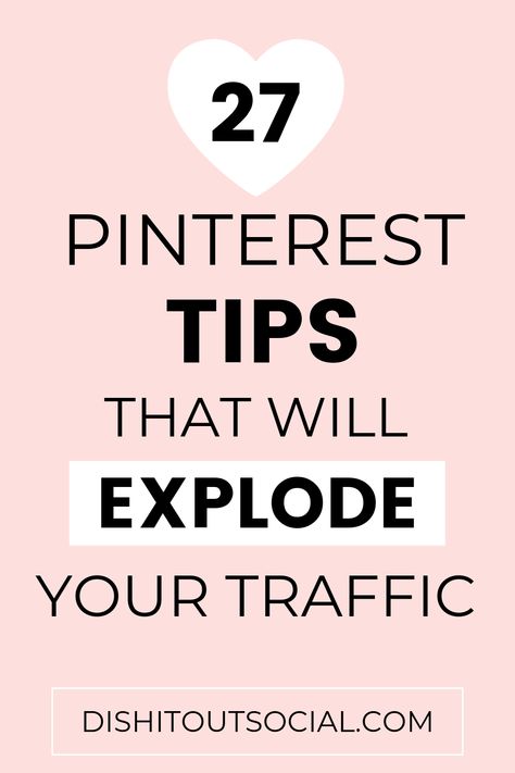 Do you want to know how to get more blog traffic? In this post, I give you 27 tips that will help you start getting more Pinterest traffic. Check out these website traffic tips and leave a comment below. #pinteresttraffic #blogtraffictips Digital Marketing Logo, Pinterest Marketing Business, Pinterest Hacks, Pinterest Growth, Increase Blog Traffic, Pinterest Traffic, Pinterest Seo, Pinterest Tips, Pinterest Marketing Strategy