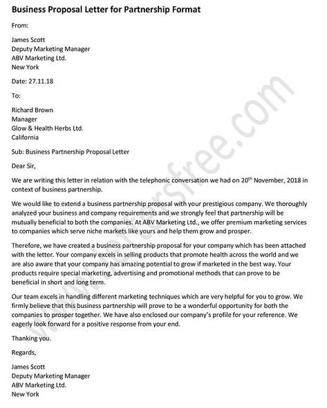 Business Proposal Letter for Partnership – Sample Business Format Partnership Proposal Letter, Formal Business Letter Format, Business Proposal Letter, Business Proposal Sample, Business Letter Format, Proposal Format, Business Partnership, Proposal Letter, Proposal Sample