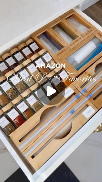 Julianna Christensen on Instagram: "POV: You created a meal prep drawer 🤍. EVERYTHING is on my AMZ Storefront under the “Kitchen Organization” category! @weeninjalass and @jesskalma are the winners 🤍. ✨ ✨ #amazonfinds #amazonorganization #amazonmusthaves #amazonfavorites #amazonmusthave #amazonfavorite #amazonhome #amazonhomefinds #kitchenorganization #kitchenorganizer #kitchenorganizing #kitchenorganizationideas #drawerorganization #drawerorganizer #mealprepideas #mealprepmadeeasy #homeorganizing #homeorganizationtips" Desain Pantry, Kabinet Dapur, House Organisation, Kitchen Drawer Organization, Kitchen Organisation, Kitchen Pantry Design, Kitchen Design Plans, Pantry Design, Furniture Hacks