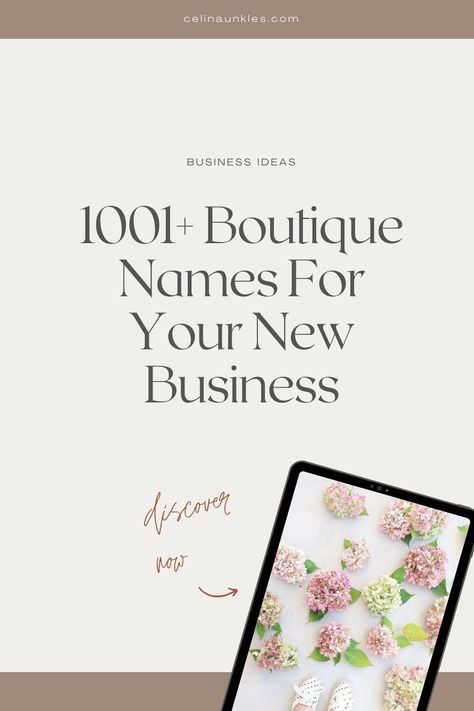 Business Cards For Boutiques, Boutique Store Names, Naming A Business Ideas, Boutique Slogans Ideas, Clothing Names Ideas Business, Boutiques Name Ideas, Boujee Business Names, Luxury Words List, Boho Boutique Names