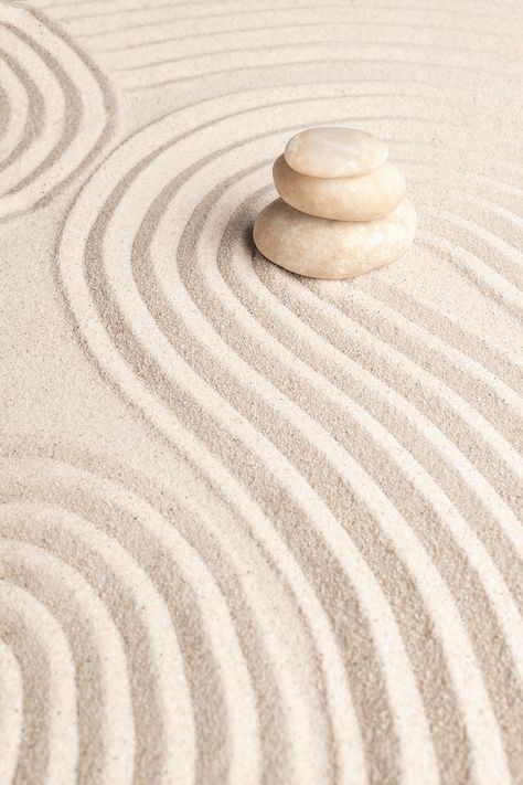 Stacked zen marble stones sand background in mindfulness concept | free image by rawpixel.com / Chanikarn Thongsupa Zen Background, Aesthetic Peace, Background Stone, Zen Wallpaper, Zen Aesthetic, Sand Background, Free Spirit Aesthetic, Sand Drawing, Mood Stone