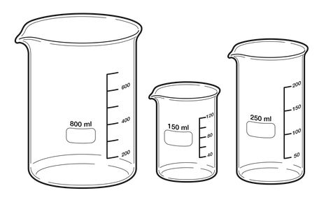 Beakers 1 Beaker Drawing, Free Cv Template Word, Chemistry Lab Equipment, Measuring Volume, Chemistry For Kids, Science Equipment, Chemistry Worksheets, Cv Template Word, Bottle Drawing