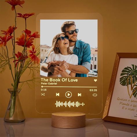 Excited to share the latest addition to my #etsy shop: Scannable Code Lamp Acrylic Album Night Light, Spotify code , Acrylic Song Plaque Couples Gift , Night lamp, valentines day - 3 Sizes https://etsy.me/3R3MMBo #wood #musicplaque #glasspostermusic #acrylicmusicplaque Customized Gifts For Boyfriend, Spotify Plaque, Photo Night, Romantic Birthday, Girlfriend Anniversary, Unique Valentines Day Gifts, Picture Gifts, Acrylic Plaque, Simple Photo