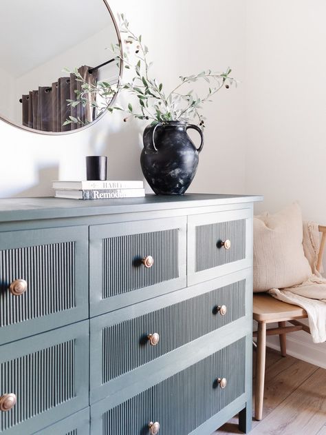 Best IKEA dresser hacks - 9 ways to create a design-driven piece for your bedroom | Livingetc Fluted Ikea Dresser, Ikea Dresser Hacks, Ikea Hemnes Drawers, Best Ikea Products, Ikea Kitchen Units, Fluted Furniture, Ikea Rast Dresser, Ikea Dresser Makeover, Ikea Dresser Hack