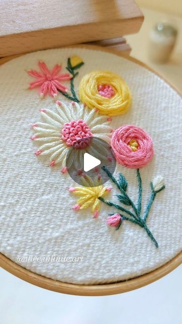 𝑻𝑯𝑬 𝑰𝑵𝑭𝑰𝑵𝑰𝑻𝑬 𝑨𝑹𝑻 ~ 𝒆𝒎𝒃𝒓𝒐𝒊𝒅𝒆𝒓𝒚 on Instagram‎: "Some vibrant stitches with peaceful birds melody ✨️🌸🌼🍃  .  .  [Embroidery, art, flowers, yellow, pink, peaceful, hand embroidery] #embroidery #art  #embroideryart #modernembroidery #embroideryathome #craft #stitchmunity #theeinfiniteart #hoopartembroidery  #needlepoint #wip #گلدوزی #nakiş #تطريز #crafting #cozy #birds"‎ Flower For Embroidery, How To Stitch Flowers Hand Embroidery, Stitching Art Embroidery, Back Stitch Embroidery Design Patterns, Embroidery Hand Work Design, Back Stitch Embroidery Design, Flower Hand Embroidery Designs, Embroidery Flowers Pattern Design, Hand Embroidery Birds