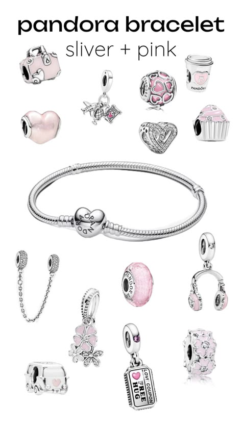 part 2! pink + silver💗🩶 i’ll be posting taylor stuff later! #pandora #pink #bracelet #fyp Cute Pink Pandora Charms, Pandora Gift Aesthetic, Christmas Pandora Charms, Pandora Pink Charms, Pandora Pink Bracelet, Pandora Jewelry Aesthetic, Cute Pandora Charms, Cute Pandora Bracelet, Pink Pandora Charms