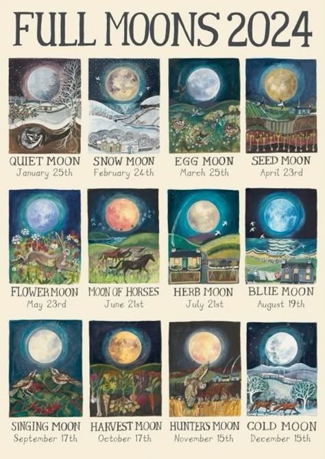 Full Moon Calendar, Moon Hunters, Cold Moon, Magia Das Ervas, Moon Journal, Moon Rituals, Witch Spirituality, Moon Calendar, Moon Cycles