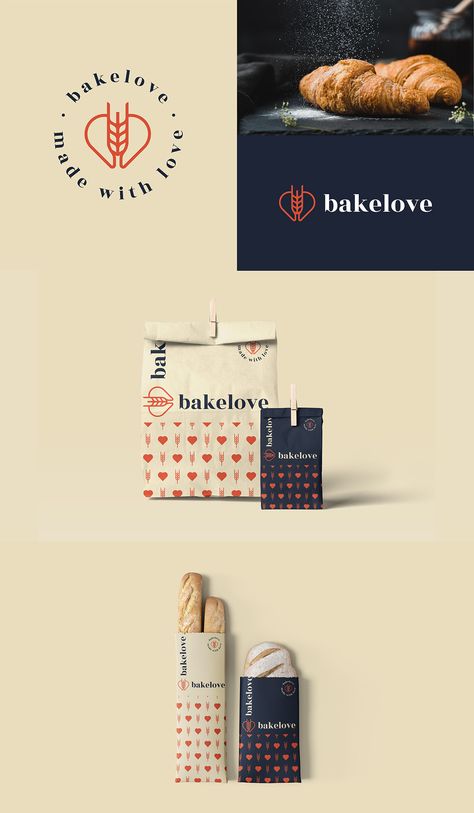 Bakery Branding Design, Desain Merek, Modern Bakery, Bakery Packaging Design, Bakery Branding, Food Branding, Food Logo Design, Bakery Packaging, Bakery Design