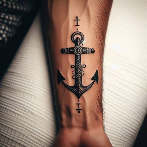 108 Aesthetic Yet Meaningful Anchor Tattoo Designs To Feel Like A Voya Big Tattoo Designs Men, Tattoo Designs Men Aesthetic, Tattoo Anchor Man, Anchor Tattoo For Men Forearm, Mens Anchor Tattoo, Ankle Anchor Tattoo, Anchor Tattoo Design For Men, Rugged Cross Tattoo, Navy Tattoos For Men