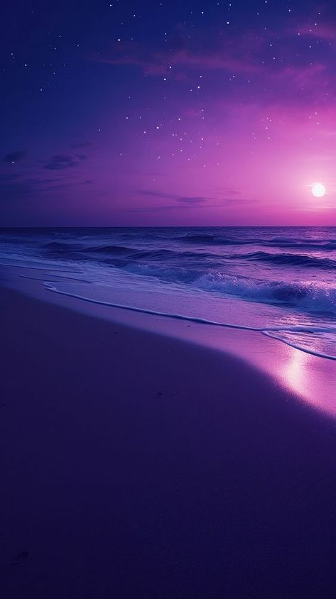 Dark purple aesthetic wallpaper beach outdoors horizon. AI generated Image by rawpixel. | free image by rawpixel.com / Boom Galaxy Aesthetic Purple, Purple Vibe Aesthetic Wallpaper, Dark Blue And Purple Aesthetic, Sunset Purple Aesthetic, Purple Sunset Wallpaper, Blue And Purple Sunset, Purple Wallpaper Backgrounds, Iphone Sunset Wallpaper, Aesthetic Purple Wallpaper Iphone