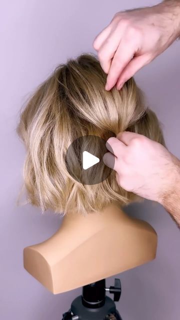 Short Hair Party Styles, Short Bob Updo, Party Hairstyles For Short Hair, Bob Length Hair, Bob Updo Hairstyles, Short Hair Updo Easy, Half Up Half Down Short Hair, Bob Length, Short Hair Dos