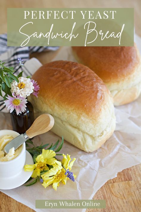 No Rise Sandwich Bread, Sandwich Bread With Instant Yeast, Light Sandwich Bread Recipe, The Best Sandwich Bread, Unbleached Flour Bread Recipes, Sandwich Bread Recipe Instant Yeast, Overnight Sandwich Bread, Healthy Homemade Sandwich Bread, Sandwich Without Bread