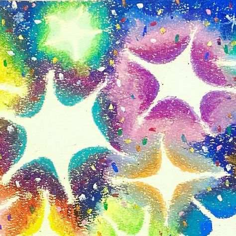 Cool Art Patterns, We Are Made Of Star Stuff, Cute Space Illustration, Art Board Ideas, Star Art Aesthetic, Funky Widgets, Saturated Aesthetic, Colorful Pfp, December Illustration