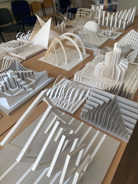 Paper Architectural Model, Paper Concept Model, Illusion Architecture Model, Overhead Plane In Architecture, Emphasis Model Architecture, Architecture Projects Student, Architecture Structure Design, Spatial Model Architecture, Chipboard Architecture Model