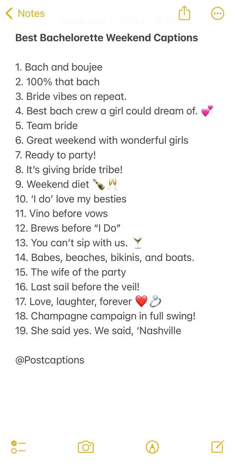 We have compiled a list of the most clever and hilarious Instagram captions perfect for any bachelorette party celebration! Bachelorette weekend captions| Bachelorette party captions for Ig| Bachelorette quotes for Instagram Hen Party Instagram Captions, Bride Tribe Quotes, Bach Party Quotes, Bachelorette Ig Captions, Bridesmaid Quotes Instagram, Bachelorette Sayings Quotes, Bachelorette Party Games Funny Hilarious, Bride To Be Instagram Story, Bachelorette Party Instagram Captions