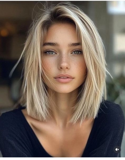 Thick Bob Haircut Short, Short Blonde Hair Fine, Blond Short Bob Hairstyles, 2024 Blonde Hair Trends For Women, Thick Blonde Bob, Different Bob Haircut, Blond Mikado, Caroline Stanbury Hair, Short Haircuts 2024 Trends