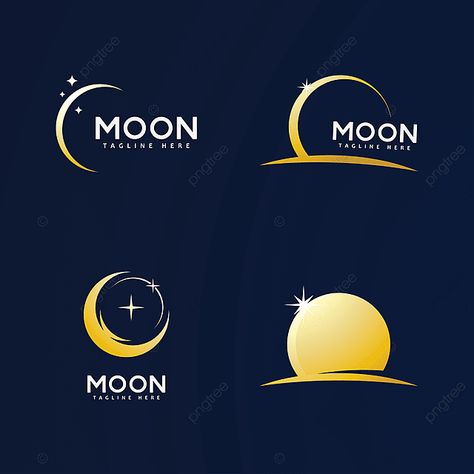 Moon Logo Design Creative, Publicity Ideas, Moon Logo Design, Shape Png, Road Logo, Moon Icon, Logo Design Inspiration Creative, Moon Logo, Luxury Logo