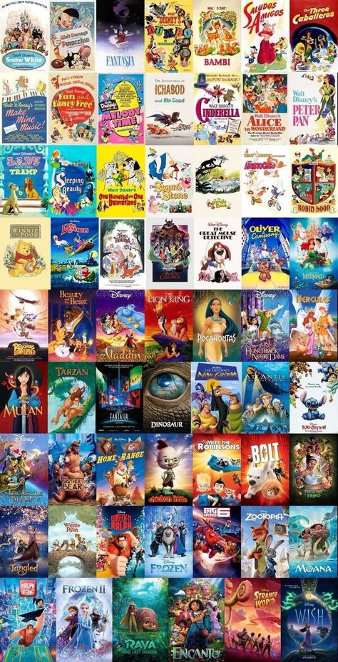 Disney Animated Movie Posters, Disney Animated Movies List, Disney Movie Posters Aesthetic, Popular Movies To Watch, Film Disney Movie, Disney Movie Covers, Animation Movies To Watch, Disney Movies Princess, Cartoon Movies To Watch