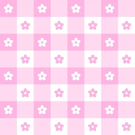 Gingham Pattern Background, Pink Pattern Background, Flower Pastel, Checker Wallpaper, Kids Plaid, Pink Checkered, Big Wall Art, Umbrella Designs, Watercolor Floral Pattern