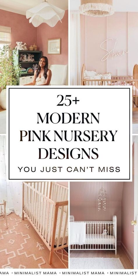 On the hunt for modern nursery ideas and nursery inspiration? If your heart is set on a pink nursery, you're in the right place - I've hand-picked my fav pink nurseries & baby room ideas for 2025 and you need to see them - these ideas are perfect for baby girl nursery (girl nurseries), including nursery decor, nursery paint colors, nursery furniture and more! Baby Girl Nursery Paint Colors, Paint Colors Nursery, Pink Nursery Paint, Nursery Ideas Pink, Pink Nurseries, Pink Nursery Ideas, Modern Nursery Ideas, Pink Nursery Room, Nursery Paint