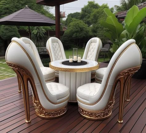 Unique Chairs Design, Weird Furniture, Unique Chairs, Fantasy Furniture, Luxury House Interior, Unusual Furniture, Unique Furniture Design, Chairs Design, Luxury House Interior Design