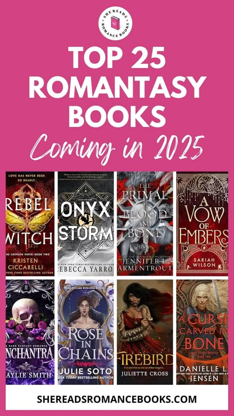 Ya Romance Books No Spice, New Book Releases 2025, Books Coming Out In 2025, Book Recommendations Fantasy Romance, Booktok Checklist Romance, 2025 Book Releases, Romantasy Book Recs, Romantasy Book Aesthetic, Romantasy Book Recommendations