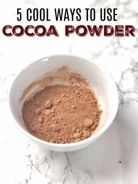 Add unsweetened cocoa powder in these everyday type of recipes like oatmeal, peanut butter, spice rubs and more for a hit of chocolate flavor! Hot Chocolate With Cocoa Powder, Cocoa Powder Recipes, Chickpea Snacks, Spritz Recipe, Unsweetened Cocoa Powder, Cocoa Recipes, Peanut Recipes, Dessert Candles, Clam Recipes