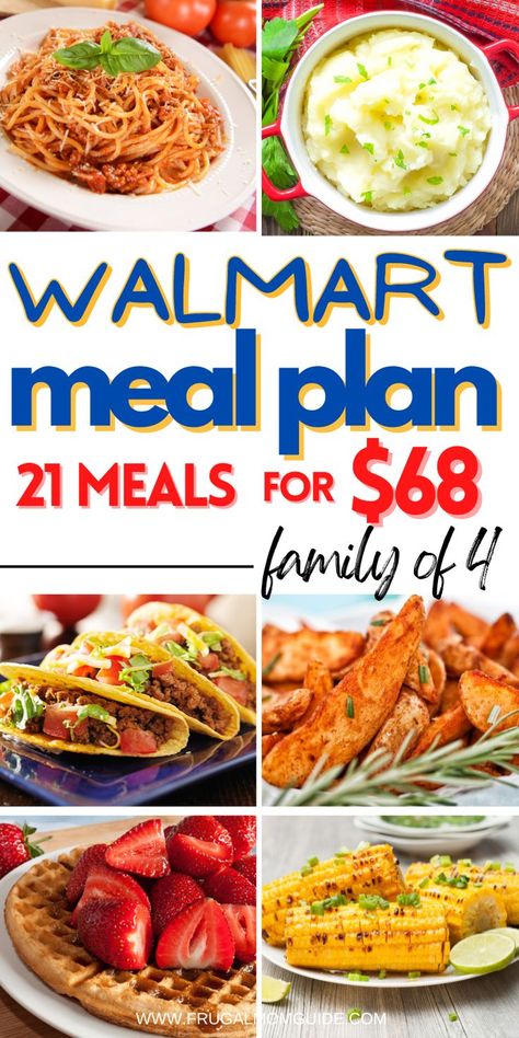 Walmart Meal Plan, Budget Meal Planning Healthy, Affordable Meal Plans, Cheap Family Dinners, Meal Planning Healthy, Cheap Meal Plans, Frugal Meal Planning, Cheap Family Meals, Meal Planning On A Budget