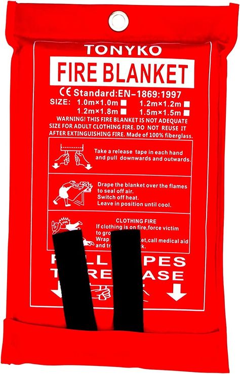 AmazonSmile : Tonyko Fiberglass Fire Blanket for Emergency Surival, Flame Retardant Protection and Heat Insulation with Various Sizes : Sports & Outdoors Housewarming Wishes, Fireplace Grill, Fire Blanket, Survival Fire, Space Blanket, Types Of Fire, Fire Suppression, Cold Weather Camping, Fire Extinguishers