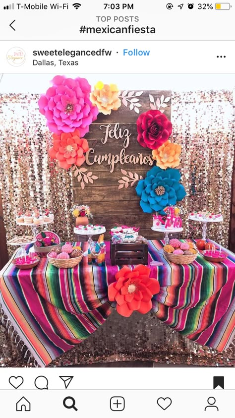 Fiesta Sweet 16, Fiesta Theme Backdrop Ideas, Fiesta Theme Centerpieces, Classy Fiesta Theme Party, Fiesta Mexicana Ideas, 60th Birthday Ideas For Mom, Mexican Fiesta Birthday Party, Mexican Theme Party Decorations, Mexico Party