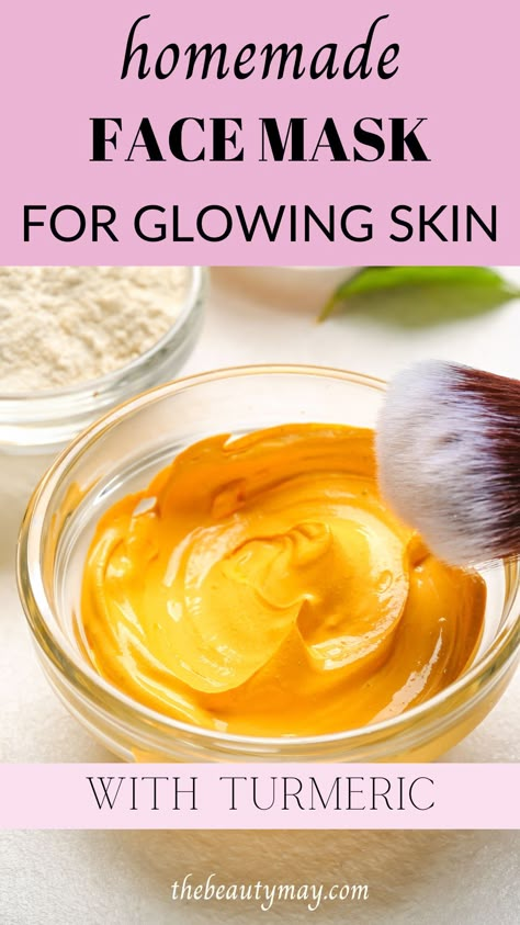 One of the simplest and most effective ways to pamper yourself is with this wonderful homemade face mask for glowing skin with turmeric! Homemade Exfoliating Face Mask, How To Get Your Skin To Glow Natural, Brightening Mask Diy, Papaya Face Mask Homemade Glowing Skin, Healing Face Mask Diy, Diy Glowing Face Mask, Diy Skin Care For Dry Skin, Diy Face Masks Brightening Glowing Skin, Diy Home Face Mask