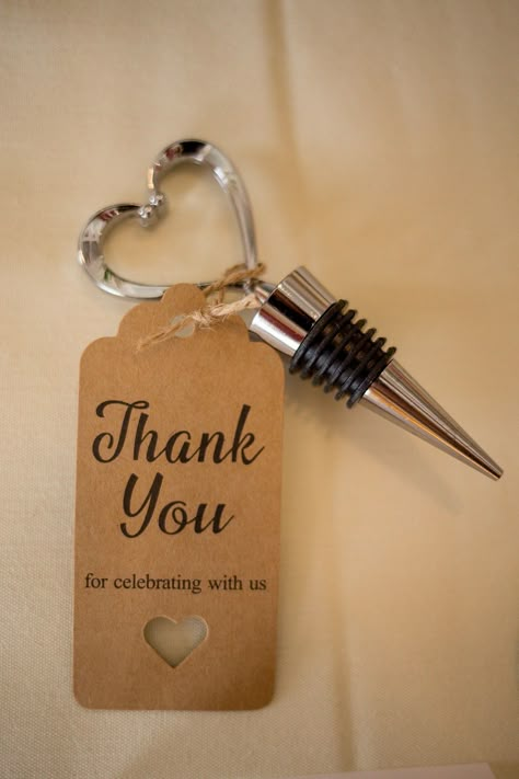 I was able to find these cute bottle stoppers on amazon as well as these thank you tags that came with twine. Most of the weddings I have been to usually do a bottle opener which are very handy. I always try to be a little different, and even after the wedding everyone is still raving about the idea and how much they love the stopper. #bottlestoppers #weddingfavors #weddingideas #springwedding #weddingdetails #weddingreception #receptionideas Wedding Favor Bottle Opener, Bottle Stoppers Ideas, Wedding Giveaways Ideas For Guests, Wine Opener Wedding Favor, Wedding Souvenirs For Guests Unique, Wine Stopper Favors, Wedding Souvenirs For Guests, Wedding Giveaways Ideas, Wedding Cute Ideas