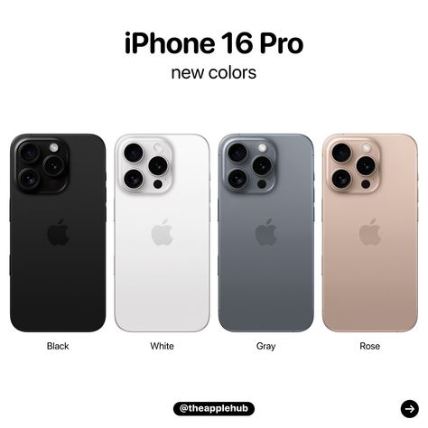 The iPhone 16 Pro lineup is rumored to be available in four new colors! Apple is expected to release the new models next month Iphone 16 Pro Colors, Iphone 16 Colors, I Phone 16 Pro, Iphone 16 Pro Case, Ipad Lockscreen, Ipad Pro Wallpaper, Iphone Wallpaper Classy, Girly Phone Cases, Iphone Lockscreen