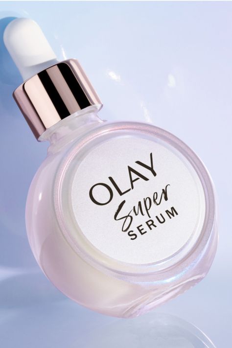 Super Serum Olay, Olay Serum, Olay Moisturizer, Serum Bottle, Serum Benefits, Night Moisturizer, Ingredients List, Skin Nails, Hydrating Moisturizer