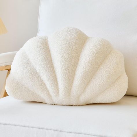 Seashell Throw Pillows, Shell Shaped Throw Pillows, Soft Home Decorative Pillow Plush Cushion for Bed Couch Living Sofa Room Decor Accent Throw Pillow (13x10 Inch, Beige) Visit the Lfsaaj Store Asthetic Pillows, Pillows On Bed Aesthetic, Seashell Cushion, Cute Pillows Aesthetic, Shaped Throw Pillows, Sofa Room Decor, Shell Cushion, Cushion For Bed, Preppy Pillows