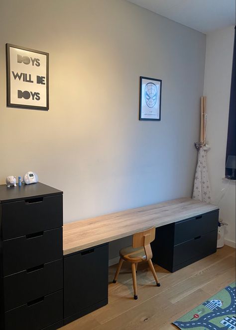 Nordli Desk, Nordli Ikea, Ikea Nordli, Boys Will Be Boys, Ikea Kids, Box Bedroom, Happy New Home, Crate Furniture, Kids Interior Room