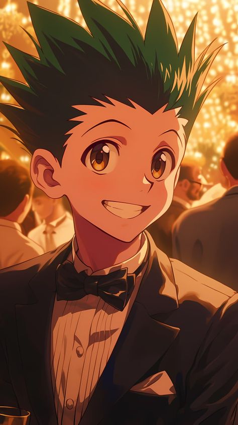 ▻ ⟦AI-Genenrated⟧ #HUNTERxHUNTER Anime Black Tie Event, Anime Character In Suit Trend, Black Tie Event Anime, Anime Characters In Suits, Anime Awards, Anime Suit, Suits Formal, Anime Wedding, Anime D