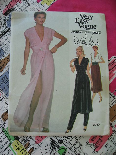 Tunic And Pants, Vintage Vogue Patterns, Edith Head, Vintage Vogue Sewing Patterns, Wrap Dress Pattern, Pants Sewing Pattern, Vintage Dress Patterns, Vogue Sewing, Vogue Sewing Patterns