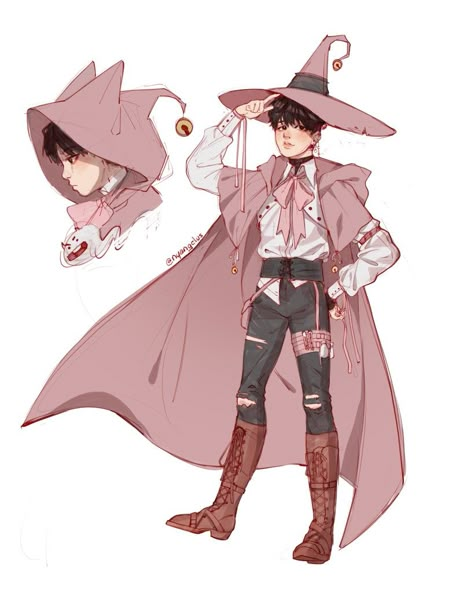 Anime Witch Outfit, Cute Witch Drawing, Mushroom Outfit, Outfit Ideas Drawing, Witch Clothing, Diy Witch, Dibujos Anime Chibi, Male Witch, Witch Drawing