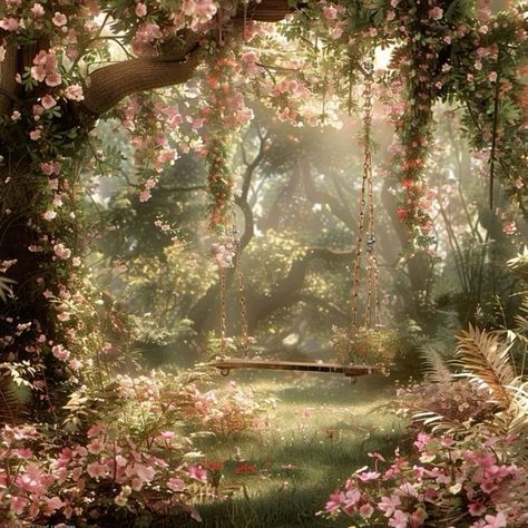 Ethereal Vibes Aesthetic, Fairy Core Landscape, Etheral Landscapes, Dreamy Nature Aesthetic, Pretty Nature Aesthetic, Spring Court Aesthetic, Fairytale Landscape, Ethereal Landscape, Pink Forest