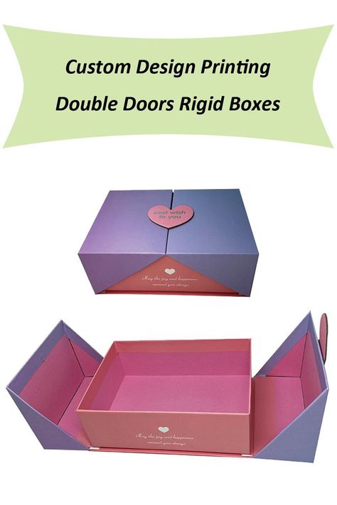 double door rigid box Box Bag Packaging, Packing Box Design, Luxury Box Design, Shoe Box Design, Luxury Box Packaging, Luxury Packaging Design, Packaging Template Design, Cardboard Box Crafts, Packaging Ideas Business