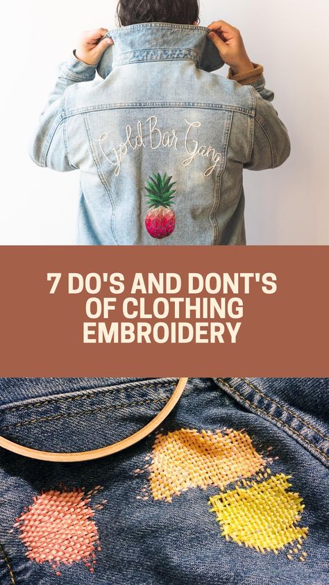 Embroidery Jeans Jacket, Embroidery Jeans Diy, Clothes Embroidery Diy, Clothes Embroidery, Clothing Embroidery, Embroidery Lessons, Denim Embroidery, Embroidery Tshirt, Embroidery Diy