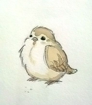 Bird Sketch, Little Bird, A Drawing, Sketch, White