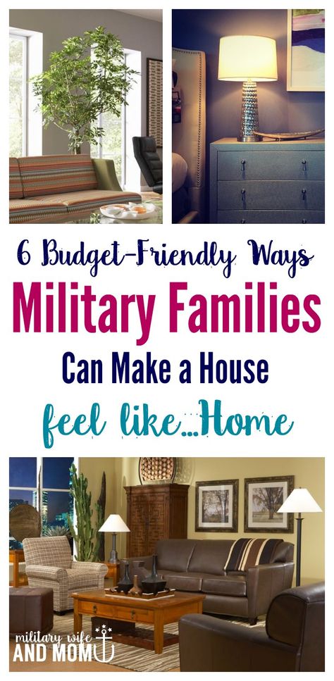 Are you a military family who wants to make your house feel like a home? Follow these 6 genius tricks that will make your home feel cozy and inviting. Sponsored by CORT. Base Housing Decor, Military Housing Decorating, Army Housing, Military Base Housing, Military Home Decor, Low Budget Decorating, Ideas For House, Army Wife Life, Base Housing