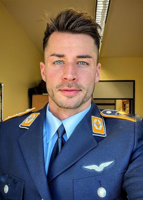 Follow @uniformincar and get more of the good stuff by joining Tumblr today. Dive in! Military Man Pictures, Jan Dammenhain, Pilot Man, Handsome Picture, Jan A Man, Usa Man, Pilot Uniform Men, Cute Display Pictures For Whatsapp, Male Pics