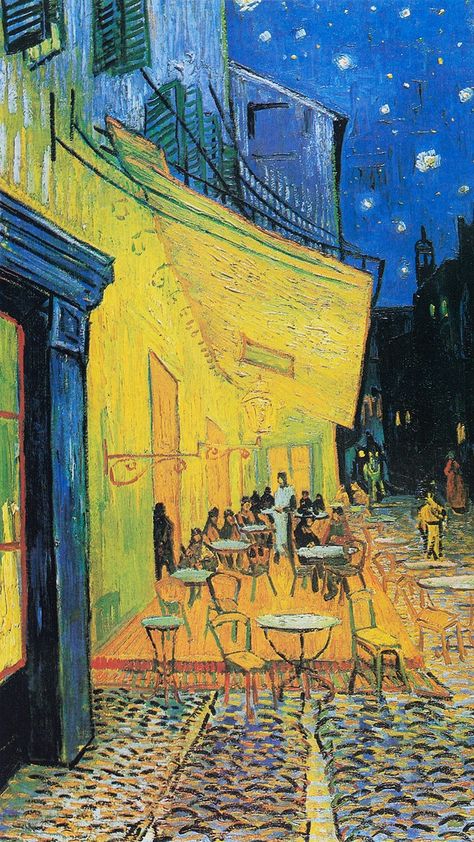 Van Gogh iPhone wallpaper, HD background, Café Terrace at Night | free image by rawpixel.com / Moss Van Gogh Prints, Terrace At Night, Cafe Posters, Vincent Van Gogh Art, Cafe Terrace, Francisco Goya, Arte Van Gogh, Caspar David Friedrich, Funny Wall Art