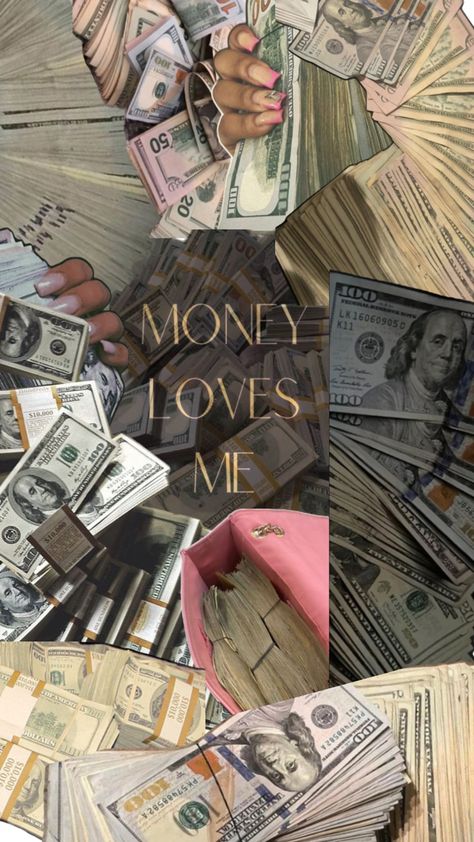 Money Loves Me, Vision Board Themes, Financial Motivation, Vision Board Examples, Money Vision Board, Vision Board Wallpaper, Manifesting Vision Board, Vision Board Images, Vision Board Goals