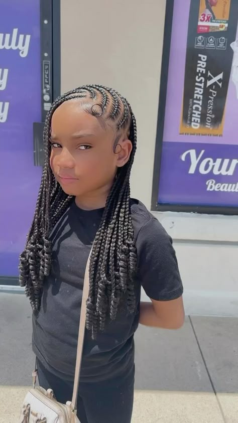 Instagram Braids For Black Kids, Baby Girl Hairstyles Curly, Cornrow Styles, Black Kids Braids Hairstyles, Kids Style Hair, Kid Hair Styles, Hairstyles Girl, Braided Hairstyles For Black Women Cornrows, Side Braid Hairstyles